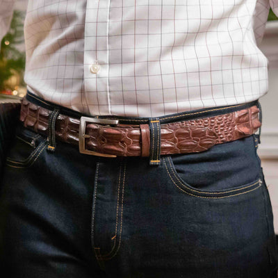 Brown Crocodile Belt