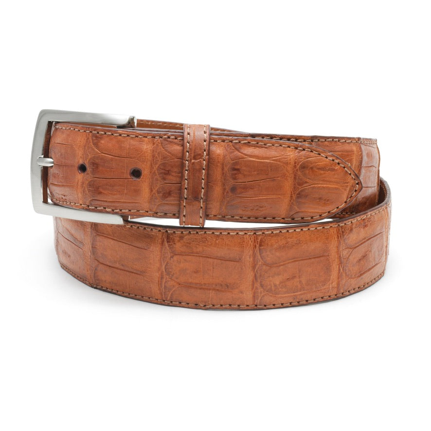 Cognac Crocodile Belt