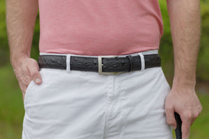 Black Ostrich Quill Belt