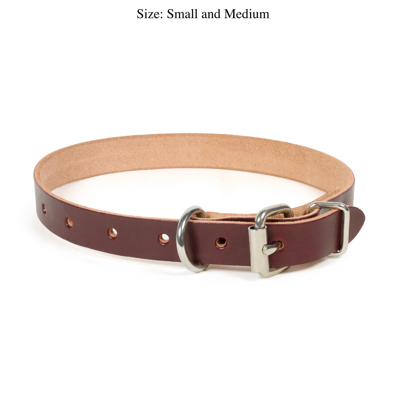 brown leather dog collar