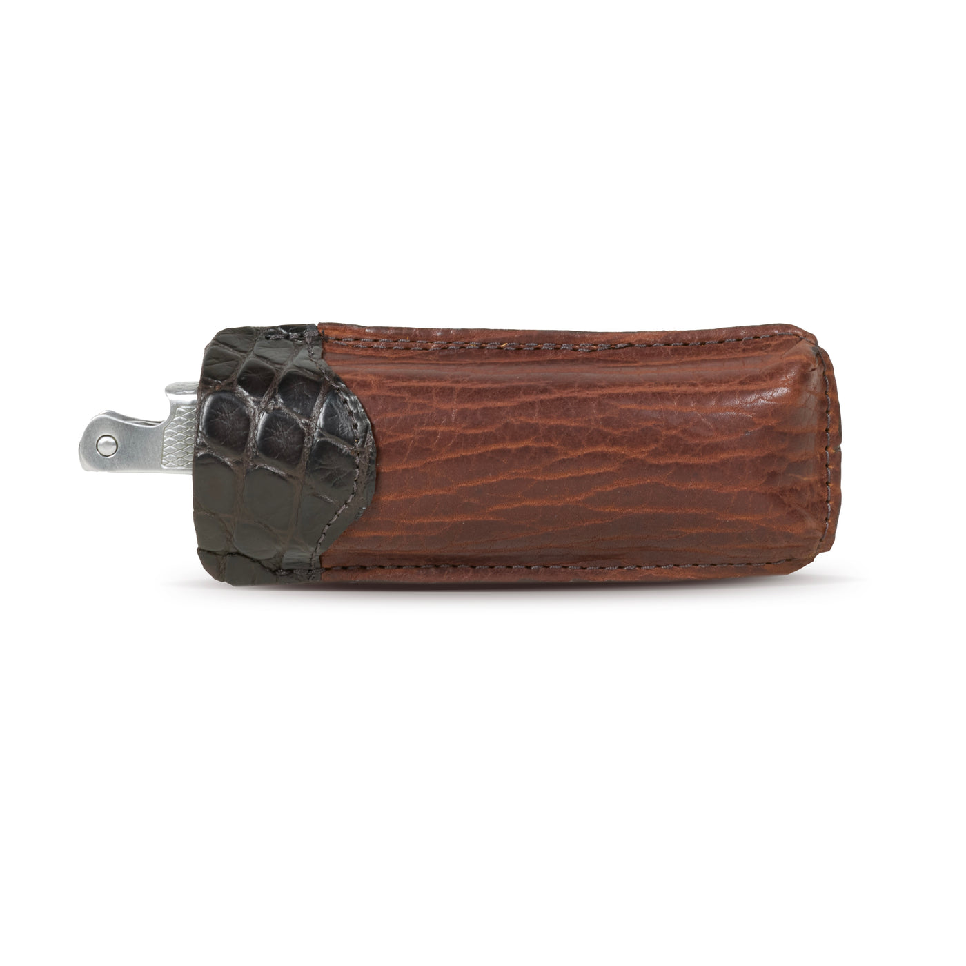 Leather wine opener sleeve