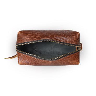 Real leather dopp kit