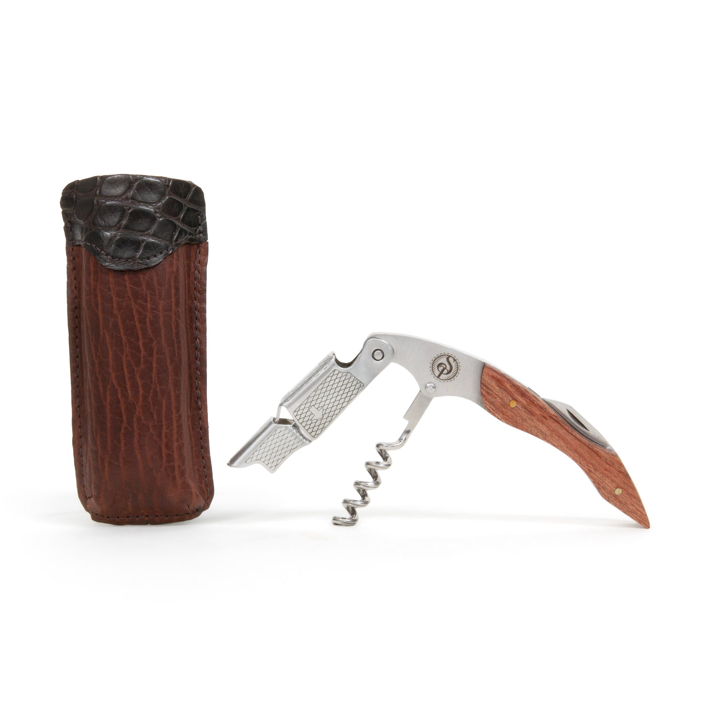 leather wine case for wine opener