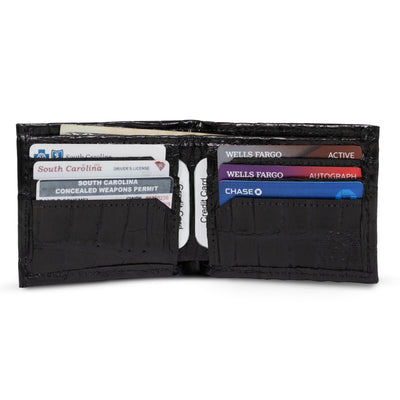 Black Alligator Mens Bifold