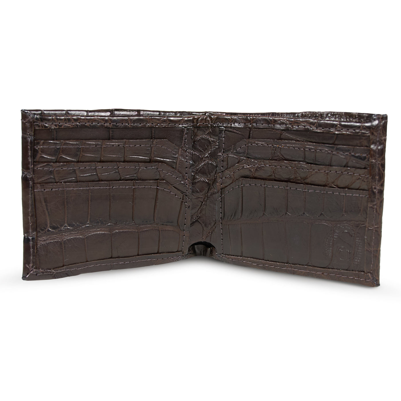 mens brown alligator wallet