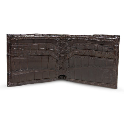 mens brown alligator wallet