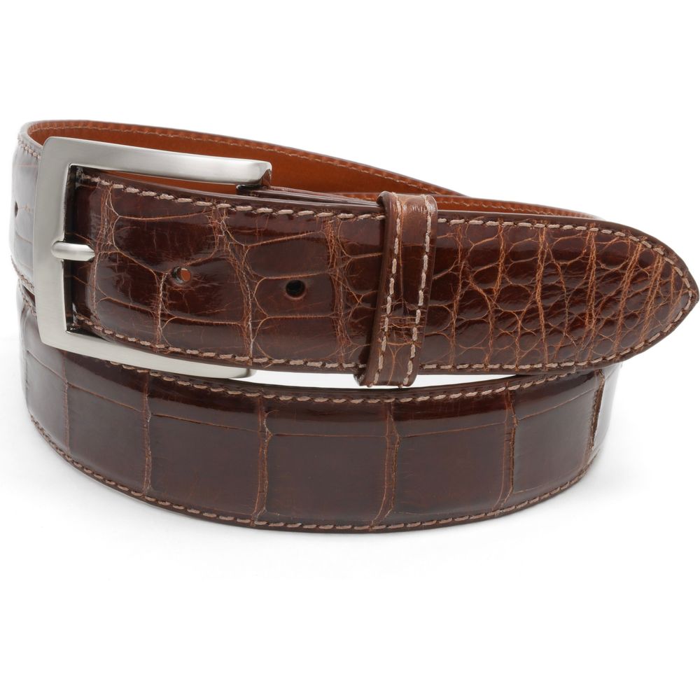 light brown alligator belt