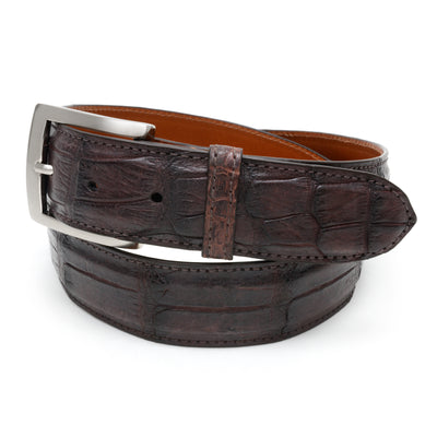 Matte Brown Alligator Belt