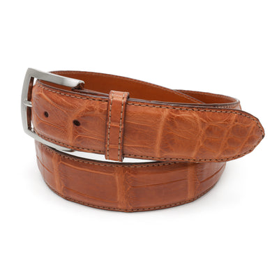 real cognac alligator belt