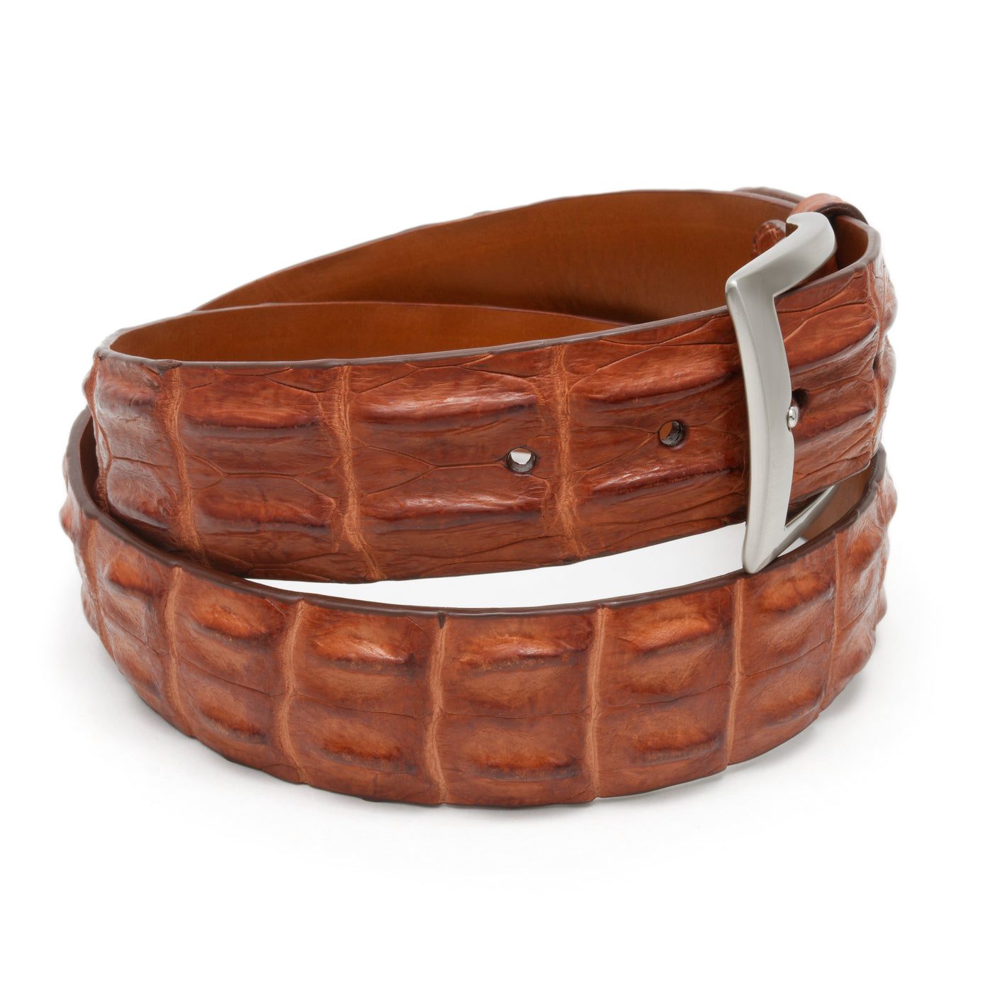 mens hornback crocodile belt