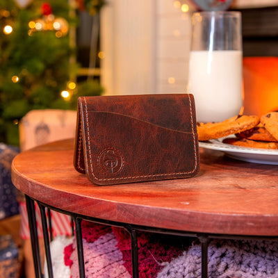 bison leather front pocket wallet